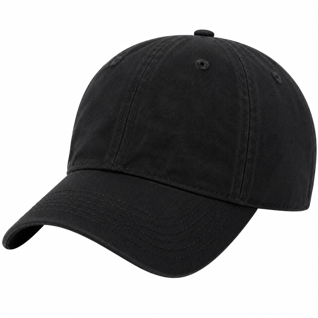 Schwarze Unisex-Baseballkappe mit Verstellbarem Riemen