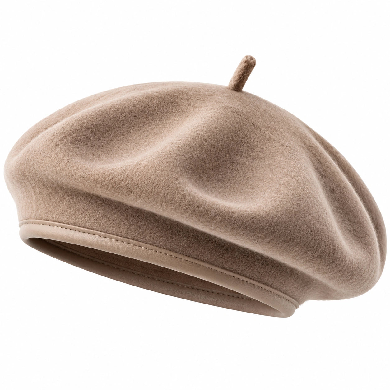Eleganter Damen Barett Hut Beige