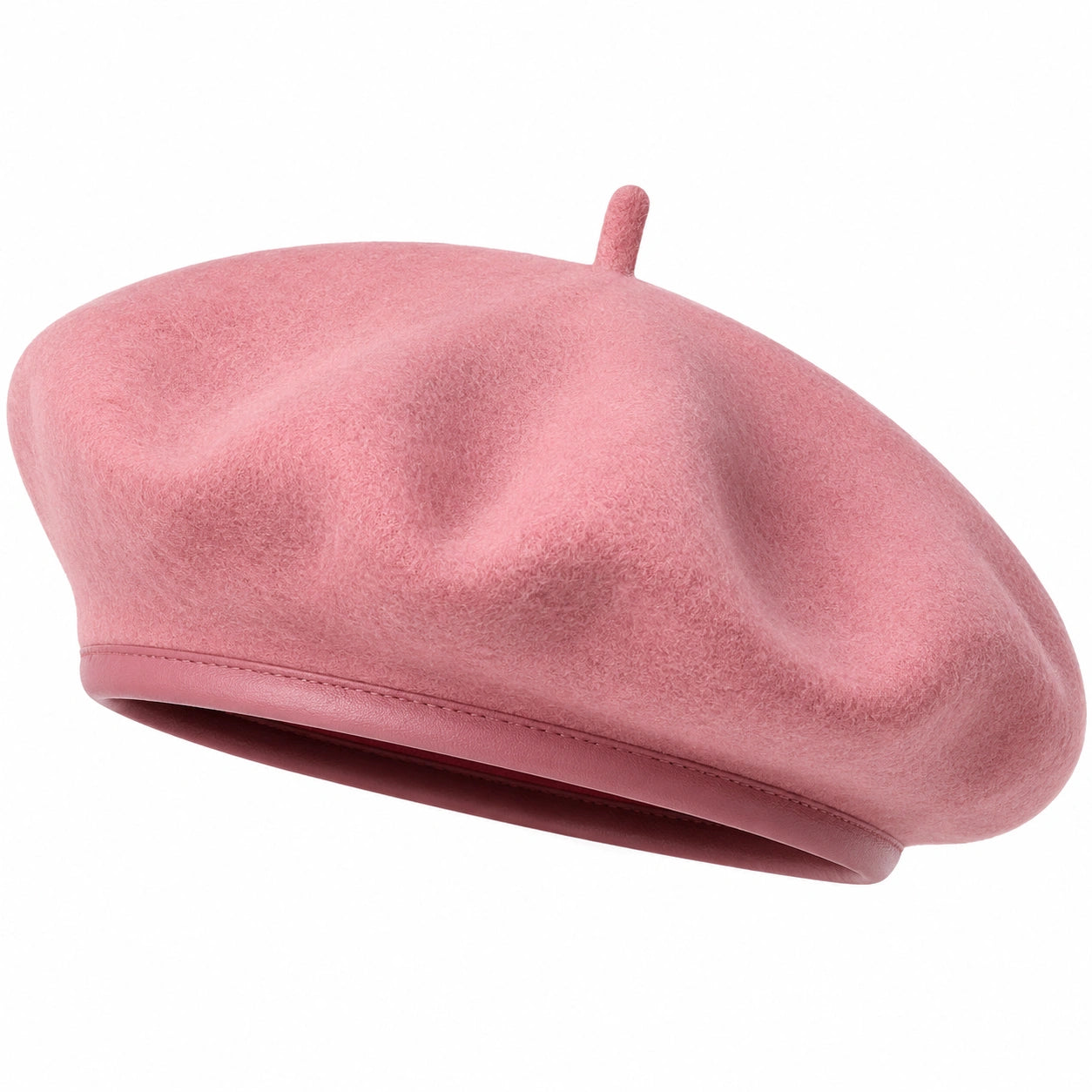 Elegante rosa Baskenmütze für Damen