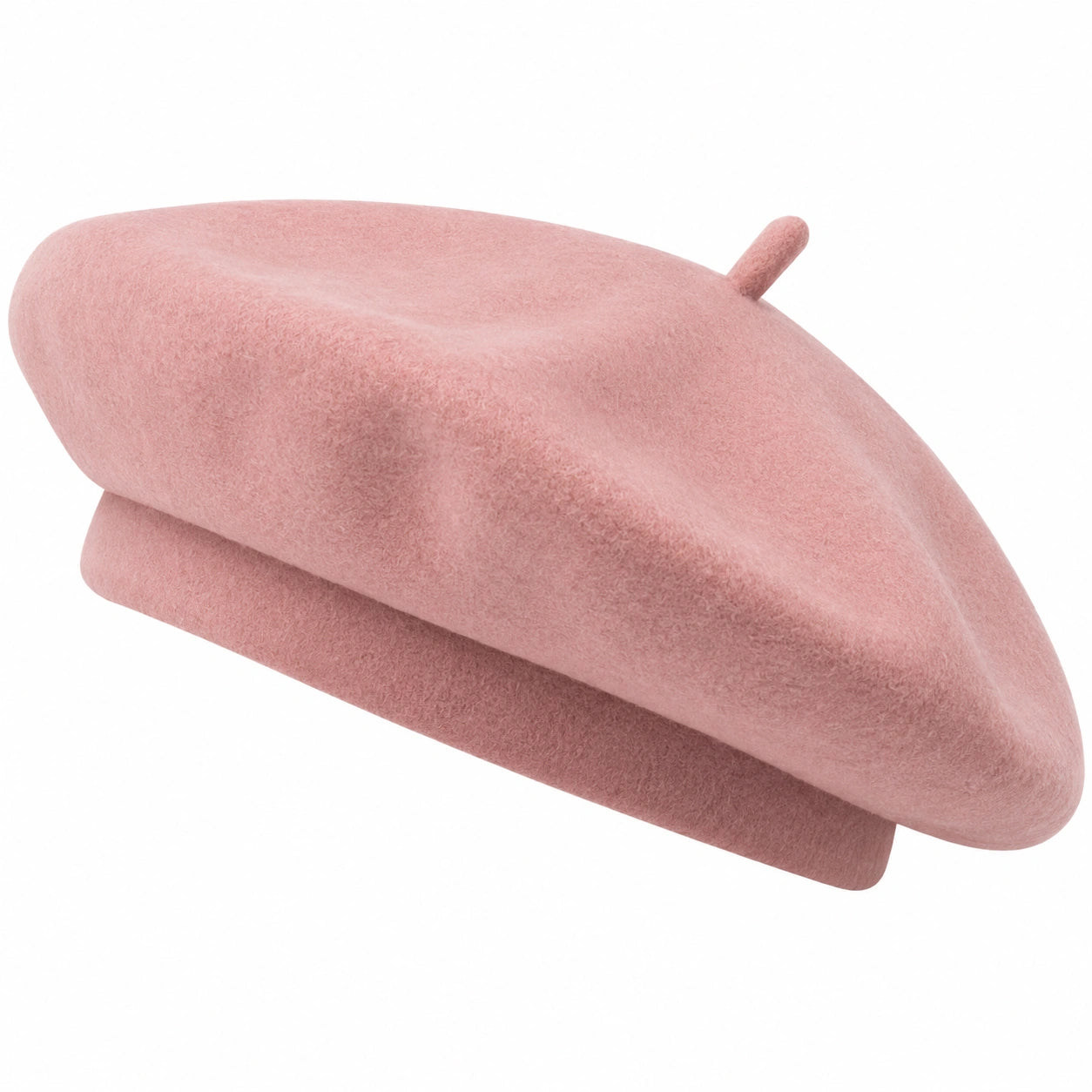 Klassische Rosa Damen-Baskenmütze