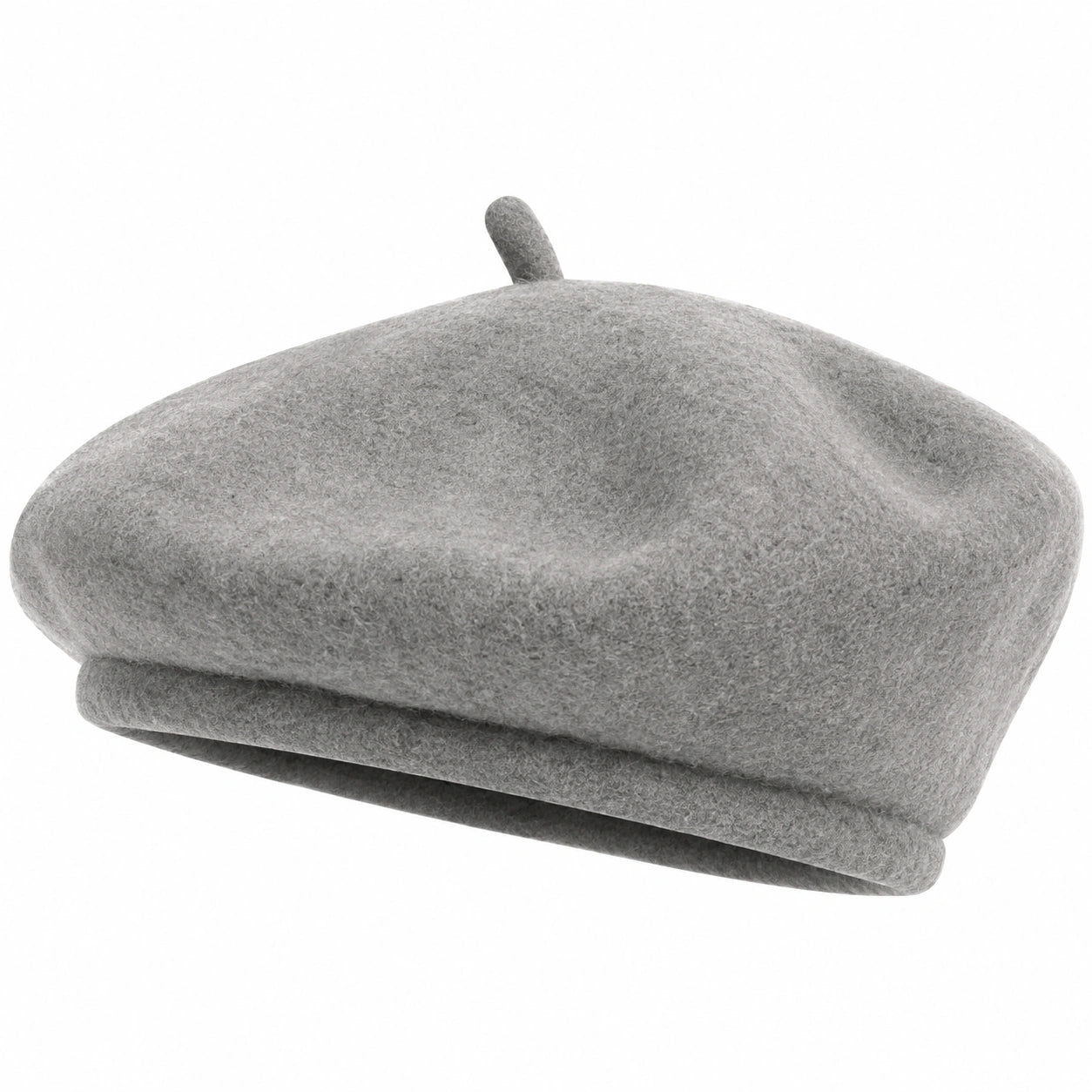 Unisex Filz Baskenmütze Grau
