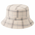 Karierter Fischerhut Beige Hellbraun