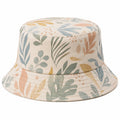 Unisex Fischerhut mit Blattmuster in Beige