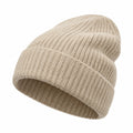 Klassische Beanie-Mütze in Beige